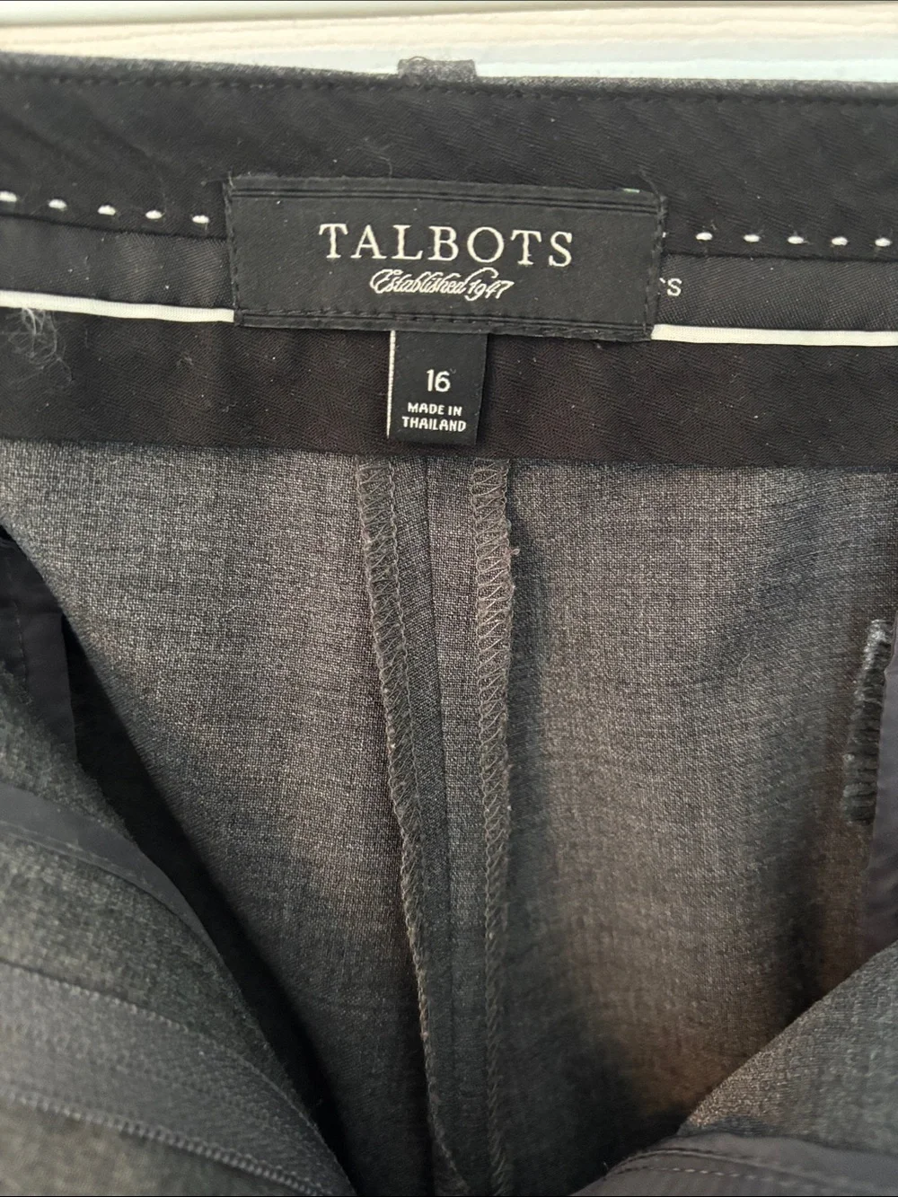 Talbots Dark Gray Lightweight Dress Trousers - Picture 4 of 5